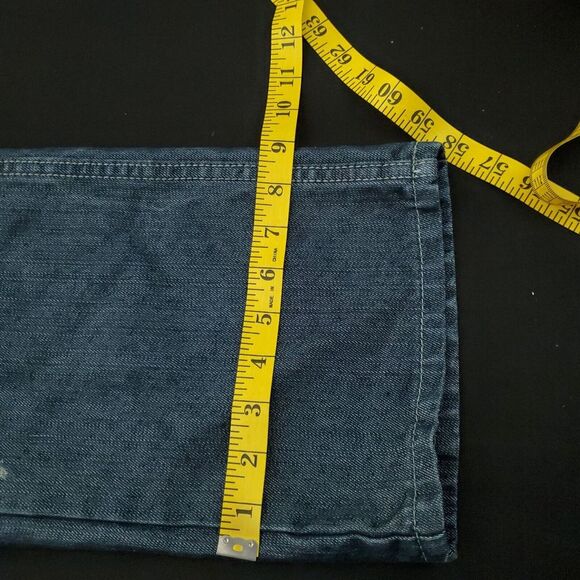 Old Skool Jeans 32 Men's Baggy Y2K Hip Hop Metallic Denim Streetwear‎ Straight - Picture 10 of 16